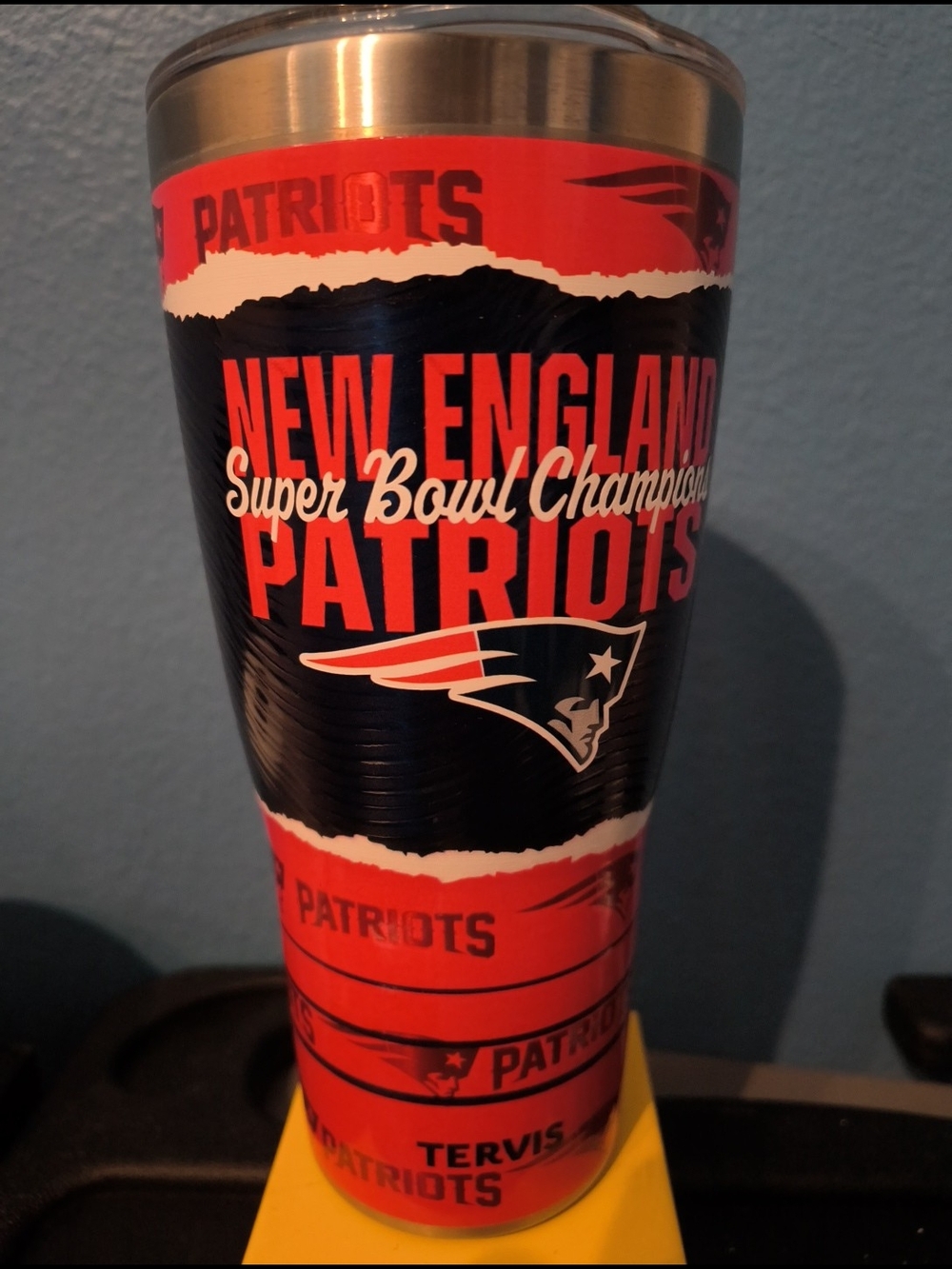 tervis Red and Blue New England Patriots Super Bowl Champions Tumbler